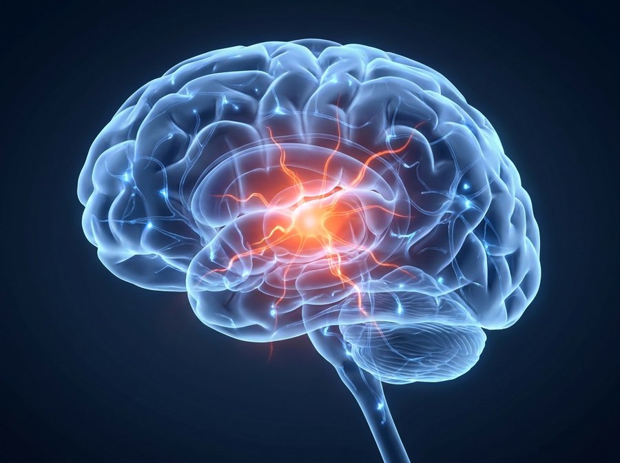 Cortisol spiking inside the brain