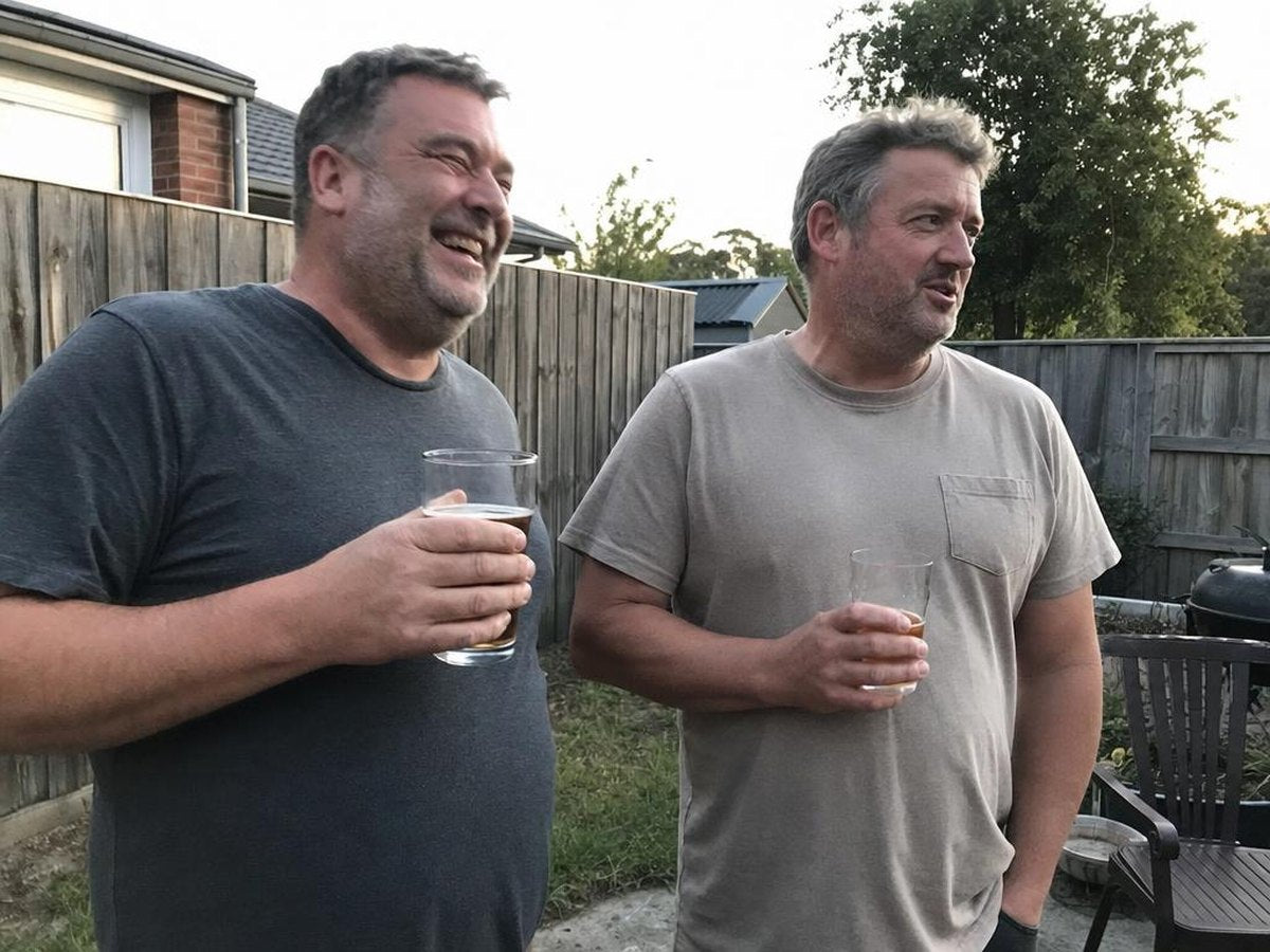 Two customers having a drink